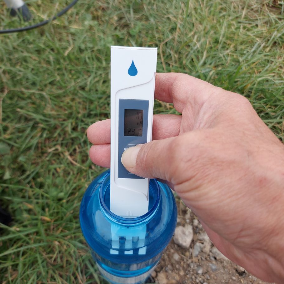 Wohnmobile Wasser Tests vor Ort Camping Wasser Leitfähigkeiten Messung
