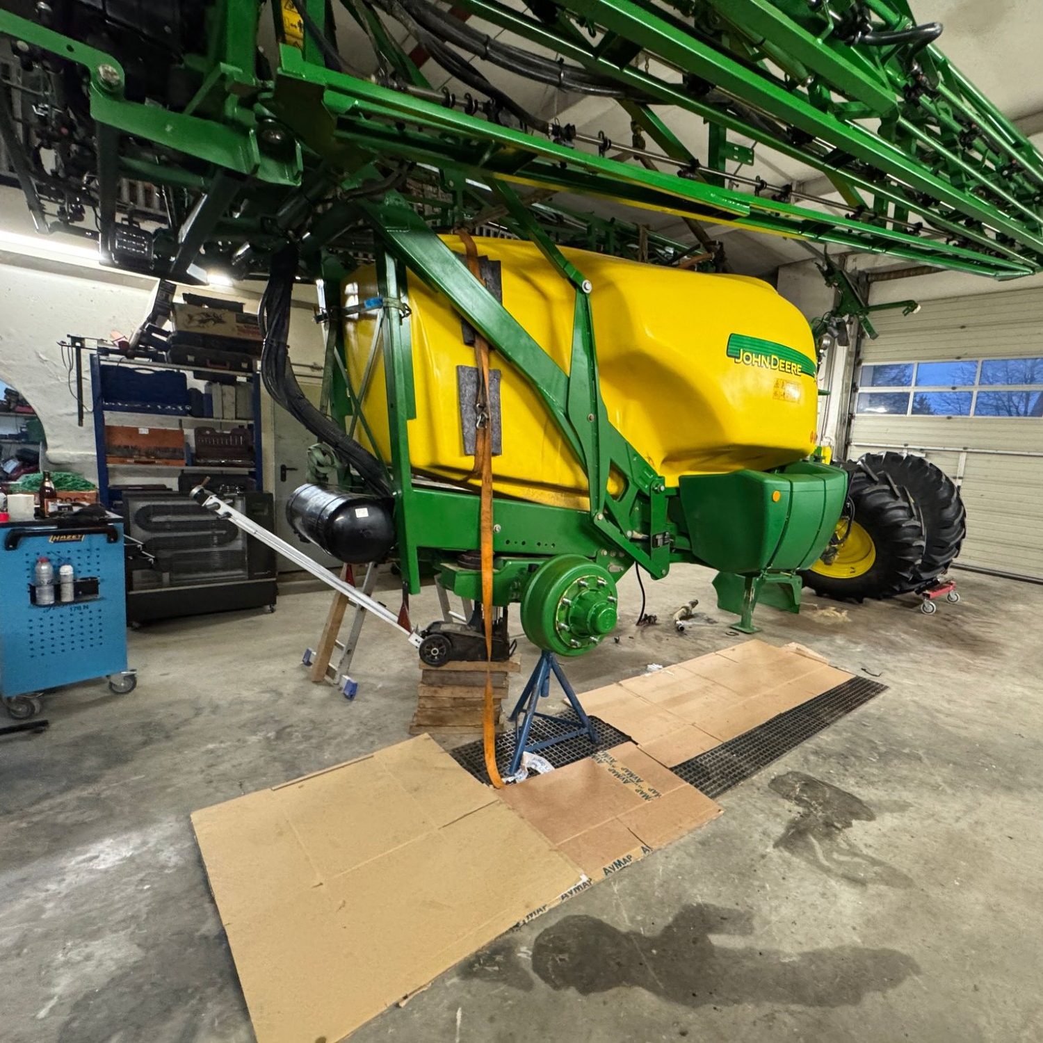 Pflanzenschutztechnik Feldspritze JohnDeere 740 PE Tankreparatur Ortstermin