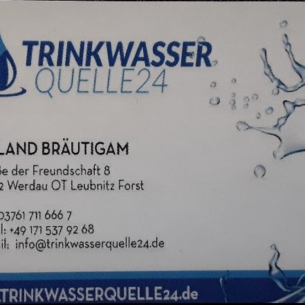 Trinkwasserquelle24.de Wasserwerkstatt Visitenkarte